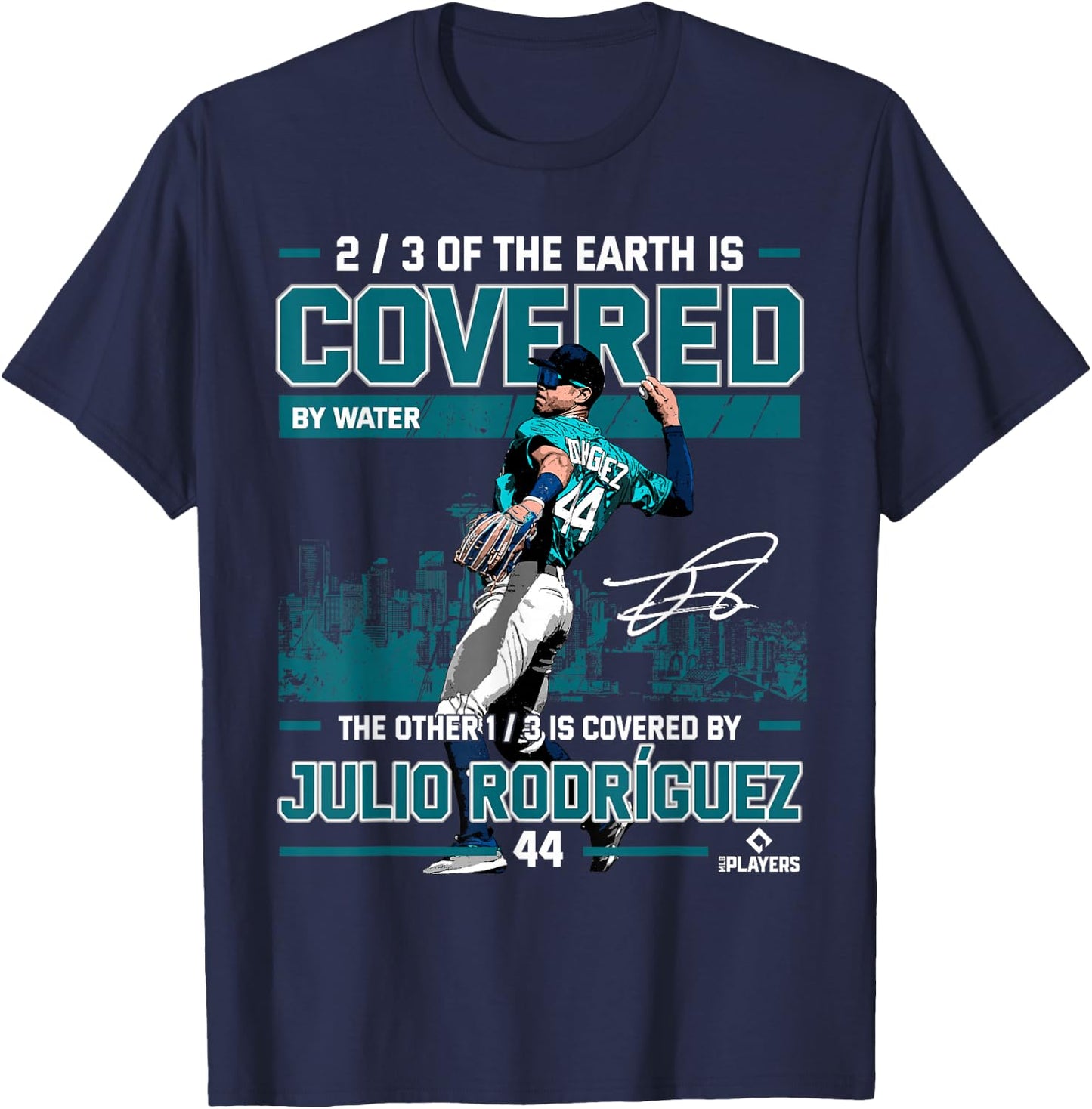 Covered Julio Rodriguez Seattle MLBPA T-Shirt - T-Shirt | Navy