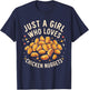 Just A Girl Who Loves Chicken Nuggets Funny Fast Food Lover T-Shirt - T-Shirt | Navy