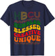 Retro Groovy Hbcu Humbled Blessed Creative Unique T-Shirt - T-Shirt | Navy