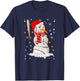 Baseball Player Snowman Balls Snow Christmas Pajama Xmas PJ T-Shirt - T-Shirt | Navy