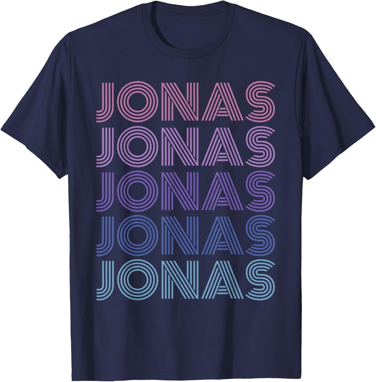 Retro Vintage Purple Jonas T-Shirt - T-Shirt | Navy