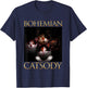 Bohemian Catsody Cats Kittens Meow Parody Funny Cat Lover Women Girls Kids T-Shirt - T-Shirt | Navy