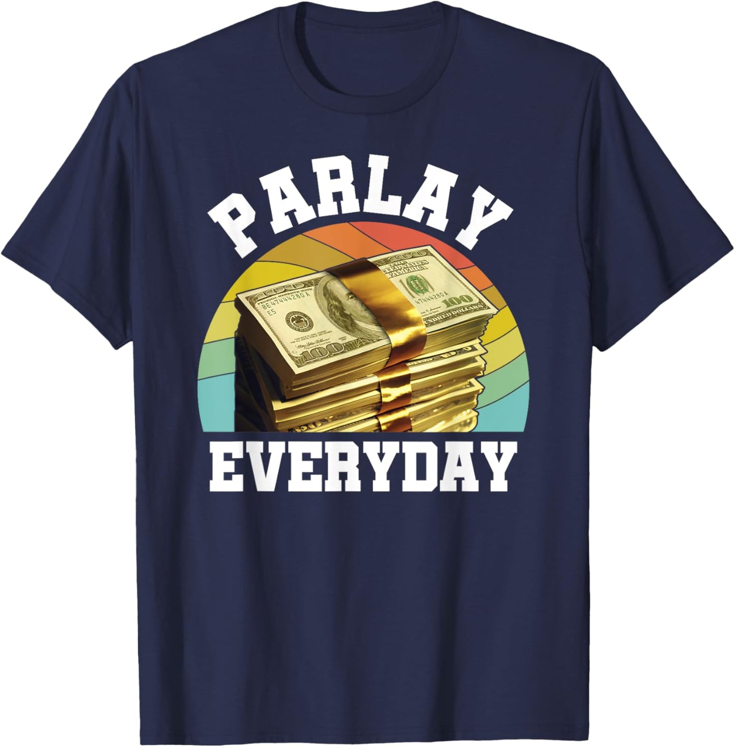 Parlay Betting Sports Gambling Odds DFS Over Under Moneyline T-Shirt - T-Shirt | Navy