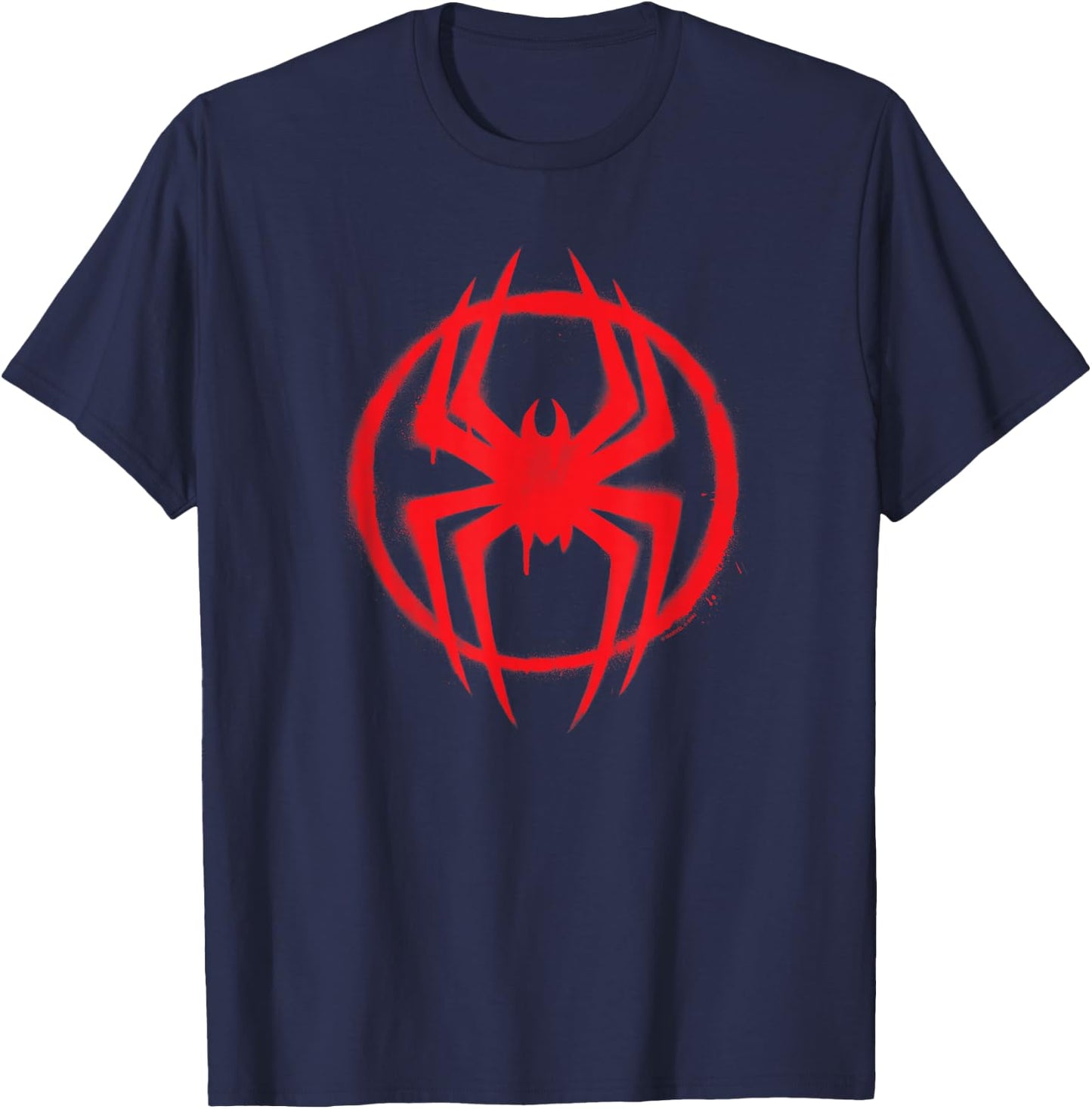 Marvel Spider-Man Across The Spider-Verse Part 1 Miles Logo T-Shirt - T-Shirt | Navy