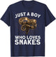 Funny Snake Art For Boys Kids Men Reptile Animal Snake Lover T-Shirt - T-Shirt | Navy