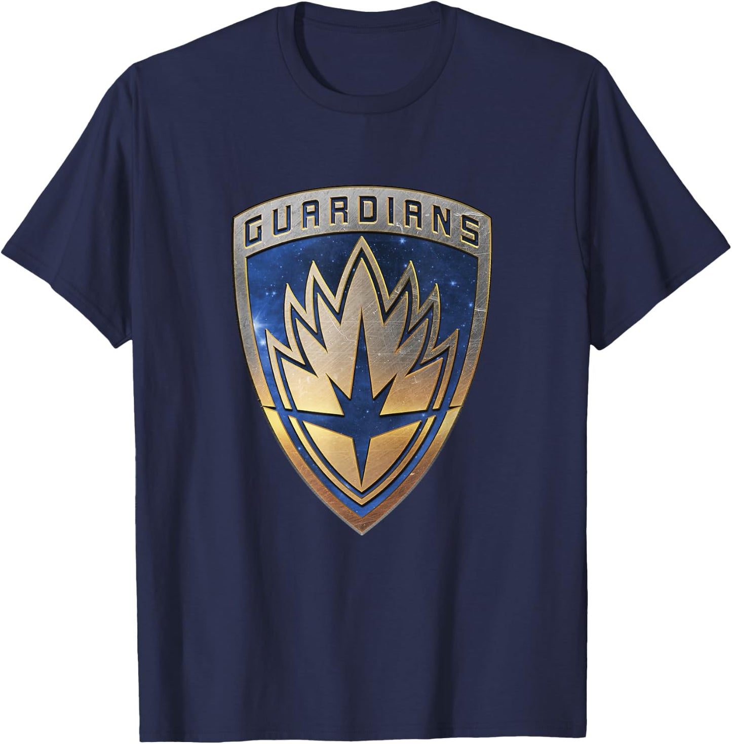 Marvel Guardians of the Galaxy Vol. 3 Gold Celestial Badge T-Shirt - T-Shirt | Navy