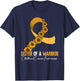 Sister Of A Warrior Childhood Cancer Awareness T-Shirt - T-Shirt | Navy