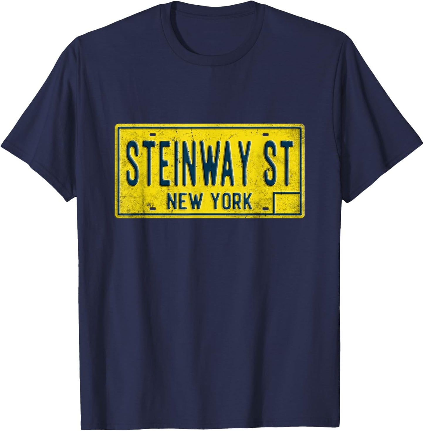 Steinway Street Astoria Queens NY New York Home Retro T-Shirt - T-Shirt | Navy