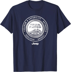 Jeep Trail Rated - Officially Licensed T-Shirt - T-Shirt | Navy