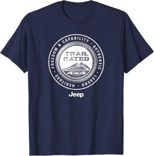 Jeep Trail Rated - Officially Licensed T-Shirt - T-Shirt | Navy