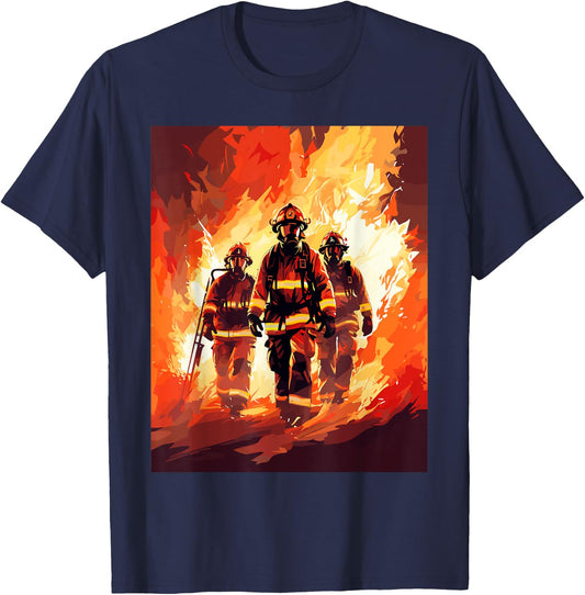 Firefighter Squad - Firefighter & Fireman T-Shirt - T-Shirt | Navy