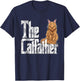 Cat Dad The Catfather Maine Coon Cat Father Kitty Daddy Women T-Shirt - T-Shirt | Navy