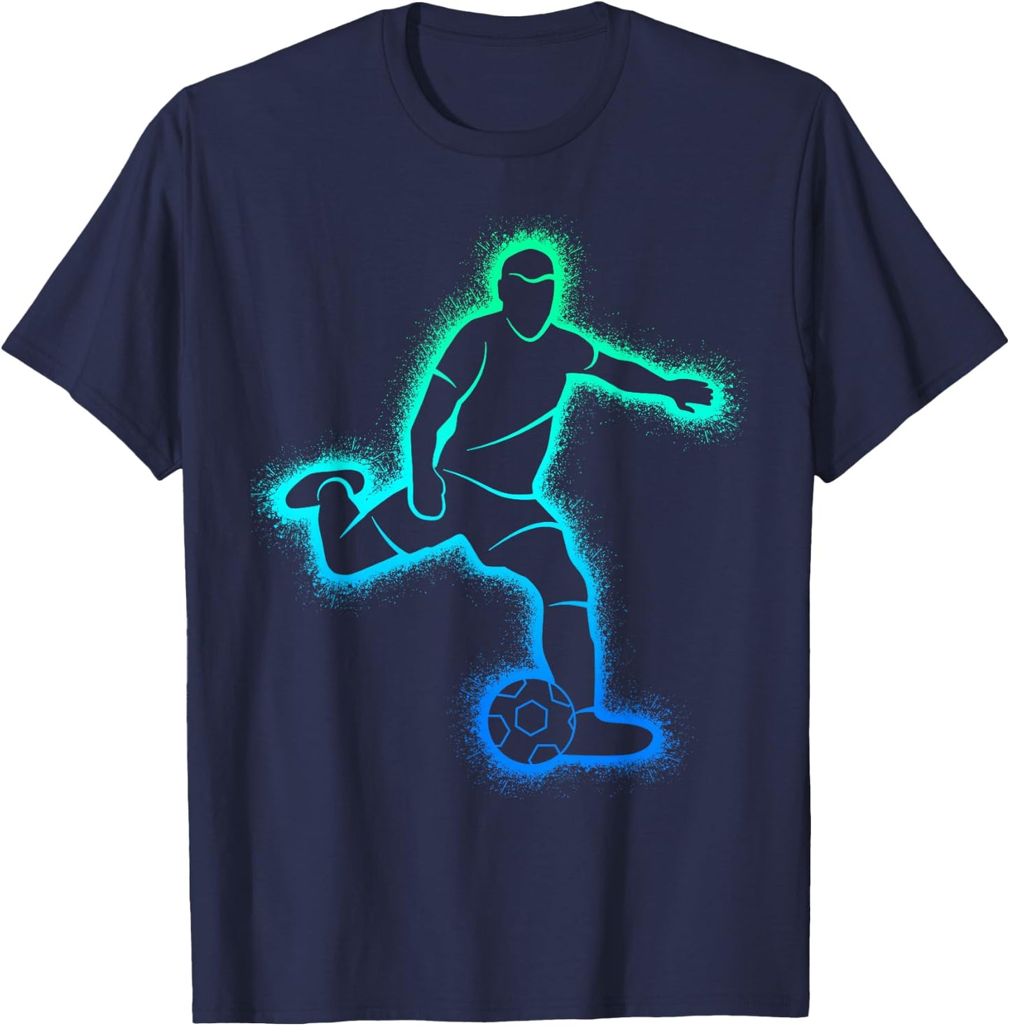 Soccer Player Futbol Boys Soccer Kids T-Shirt - T-Shirt | Navy