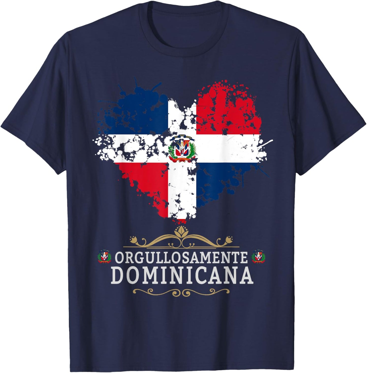 Coat of Arms Republica Dominicana & Dominican Flag Outfit T-Shirt - T-Shirt | Navy