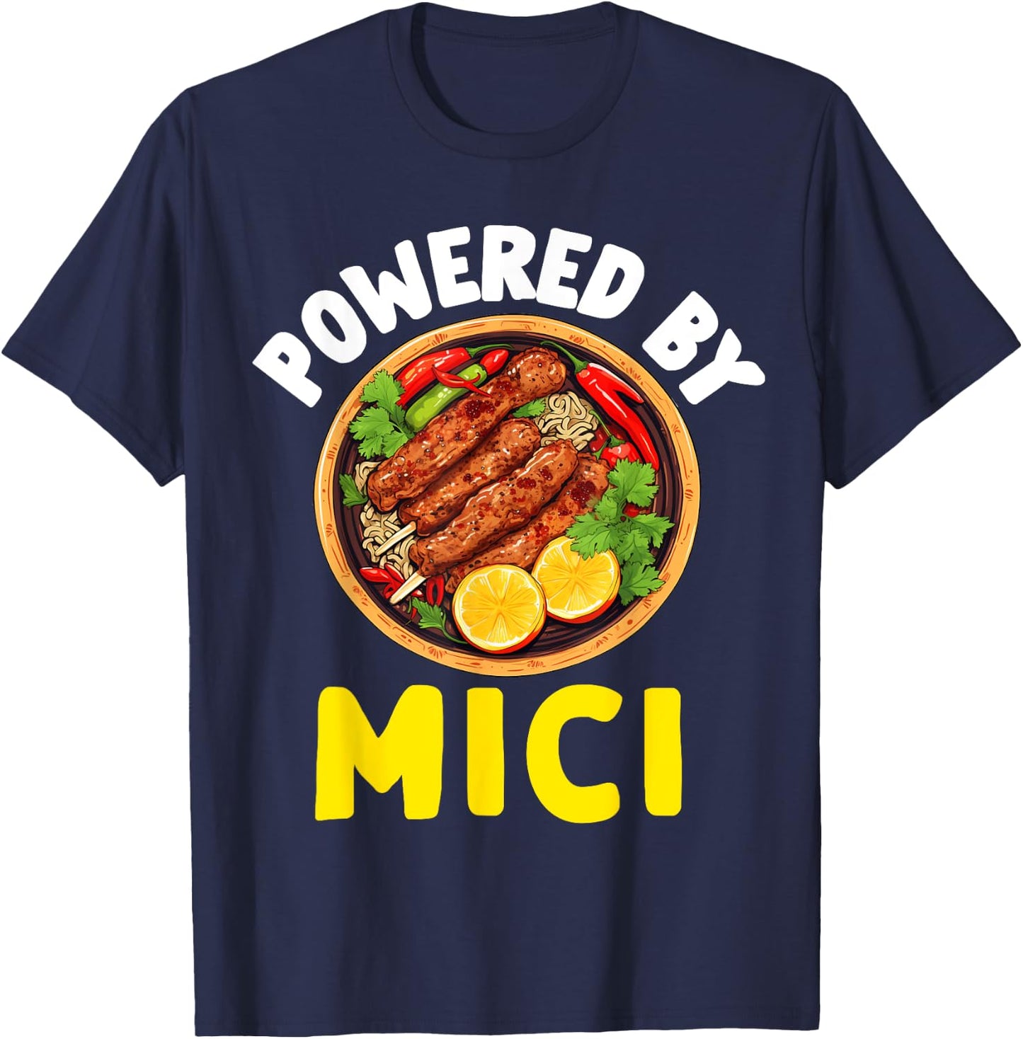 Romanian Food Mici Women Kids Romania Souvenir Pride T-Shirt - T-Shirt | Navy