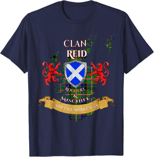 Reid Scottish Family Clan Middle Ages Mischief T-Shirt - T-Shirt | Navy