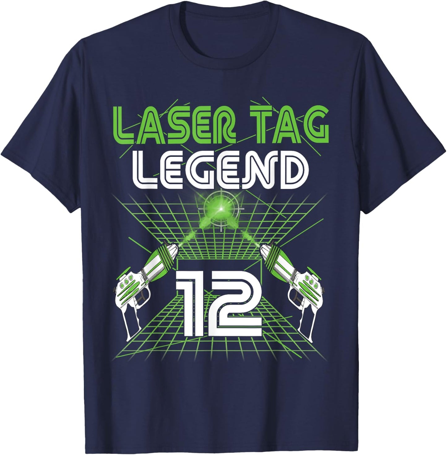 Lasertag Birthday Party - laser tag 12 years birthday T-Shirt - T-Shirt | Navy