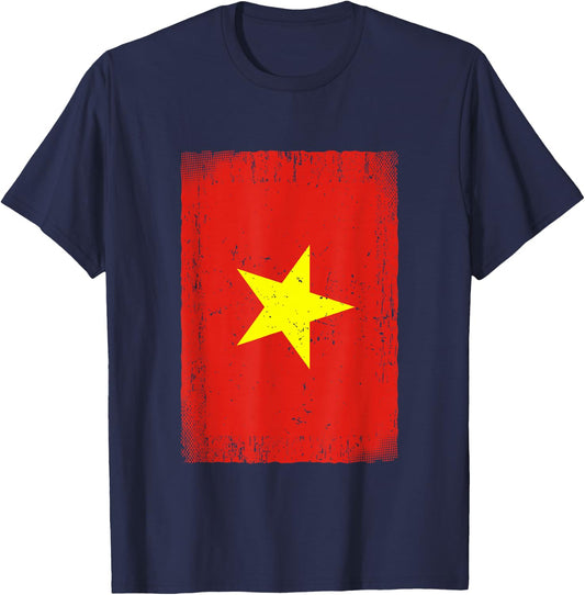 Vietnamese Flag Vietnam T-Shirt - T-Shirt | Navy