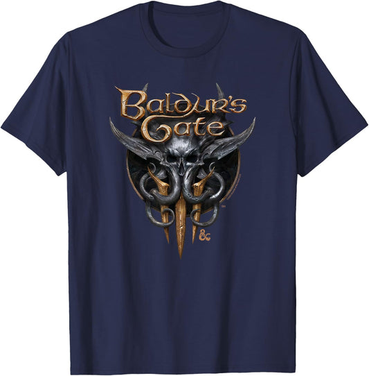 Dungeons & Dragons Baldur's Gate III Illithid Logo T-Shirt - T-Shirt | Navy