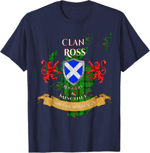 Ross Scottish Family Clan Middle Ages Mischief T-Shirt - T-Shirt | Navy
