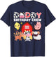 Cow Daddy Birthday Crew Farm Theme Animals Birthday Party T-Shirt - T-Shirt | Navy