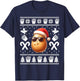 Funny Potato Christmas French Fries Pattern Xmas Season T-Shirt - T-Shirt | Navy
