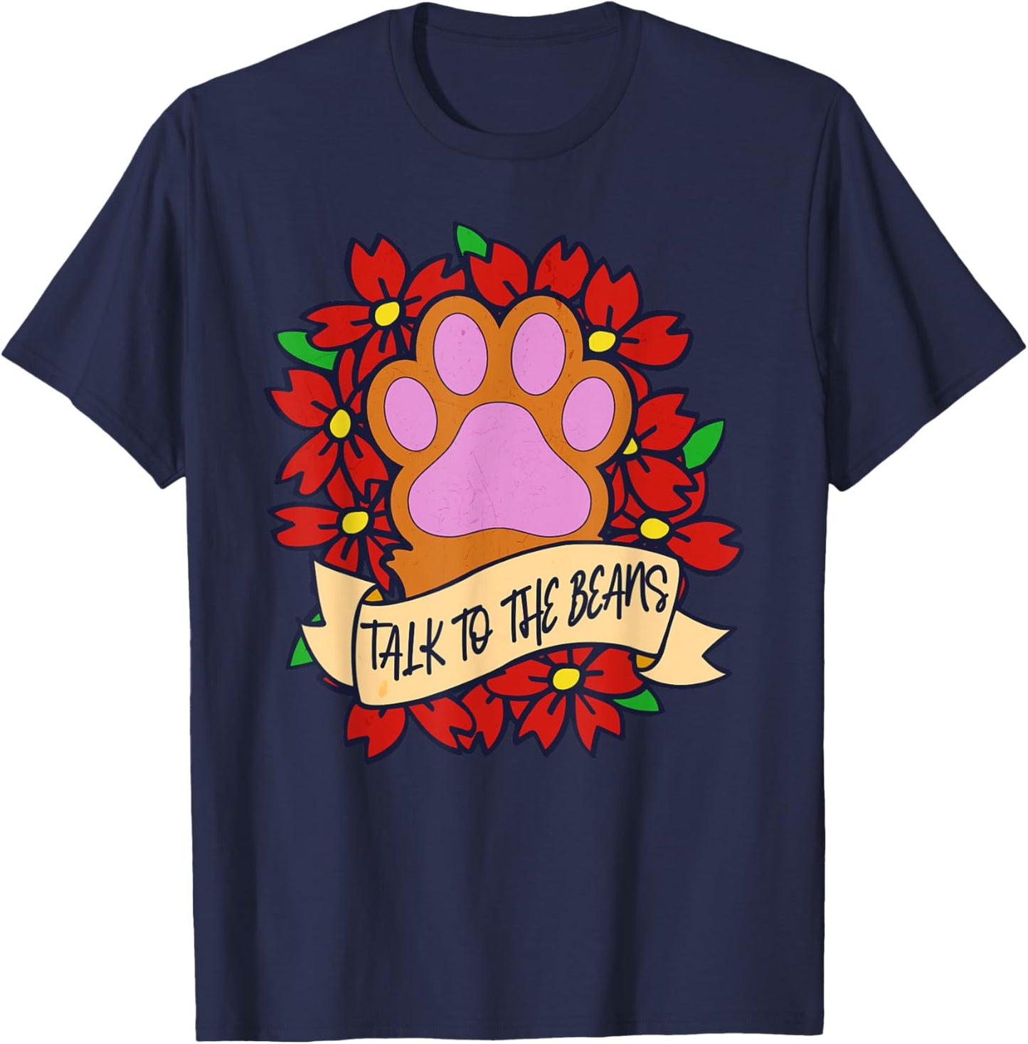 Talk to the Toe Beans Funny Cat Person Women Kids T-Shirt - T-Shirt | Navy