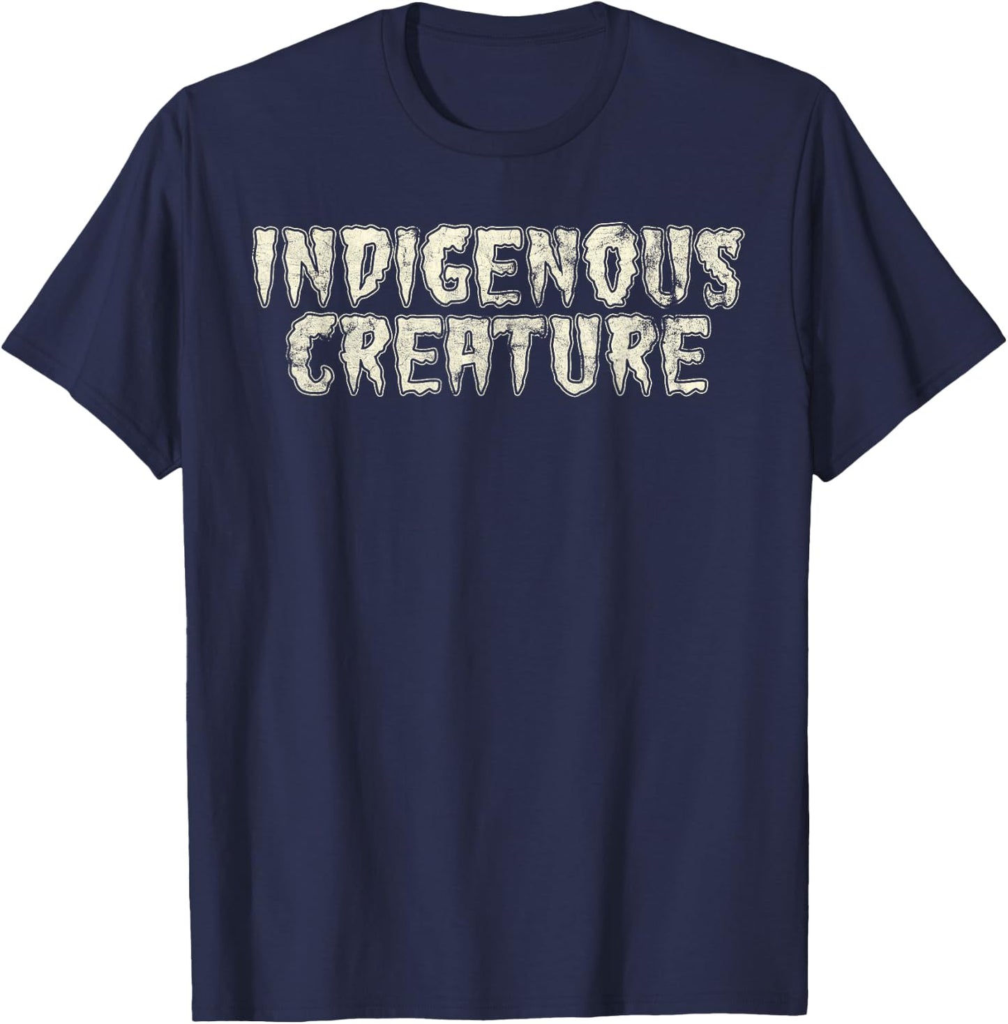 Indigenous Creature White T-Shirt - T-Shirt | Navy