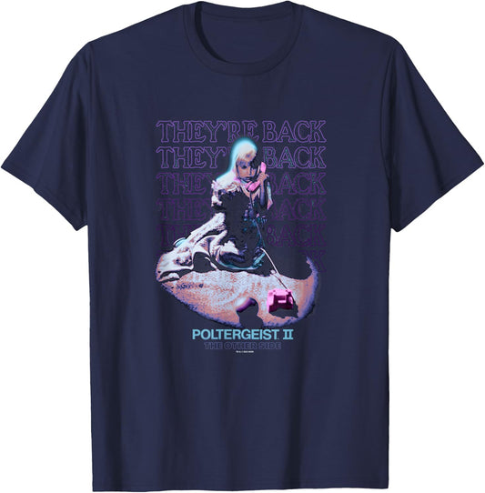 Poltergeist II Carol Ann They're Back Phone Call Halloween T-Shirt - T-Shirt | Navy