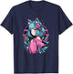Anime Girl Anime Otaku Japanese Aesthetic T-Shirt - T-Shirt | Navy