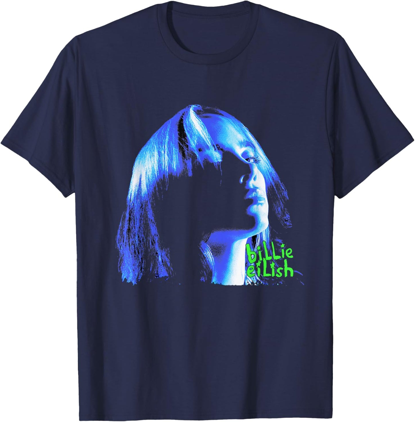 Official Billie Eilish Portrait T-Shirt - T-Shirt | Navy