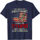 Vintage I'm A Mechanic I Can't Fix Stupid American Flag Men T-Shirt - T-Shirt | Navy