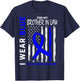 Blue For Brother In Law Colon Cancer Awareness American Flag T-Shirt - T-Shirt | Navy