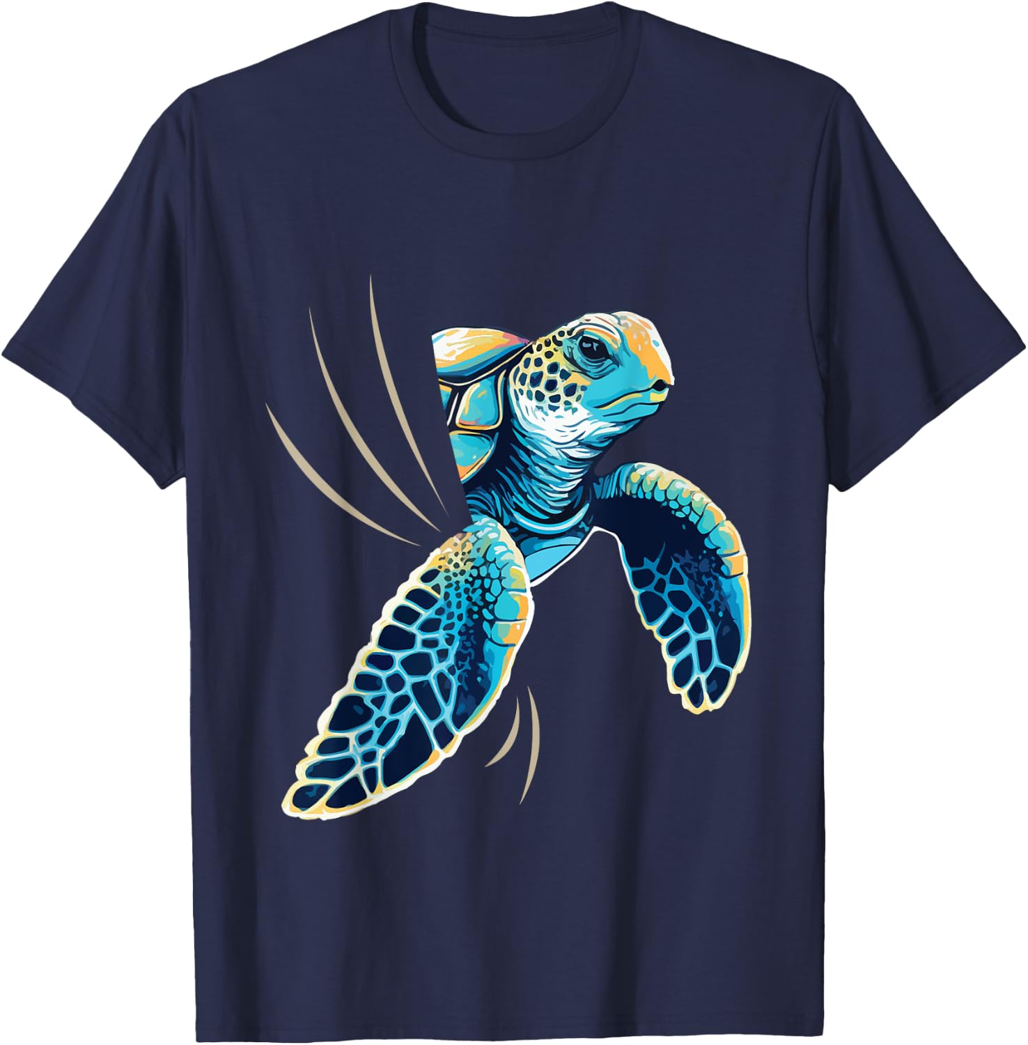 Sneaking Turtle - Zoologist Zookeeper Beach Ocean Sea Lover Men Women Kids T-Shirt - T-Shirt | Navy