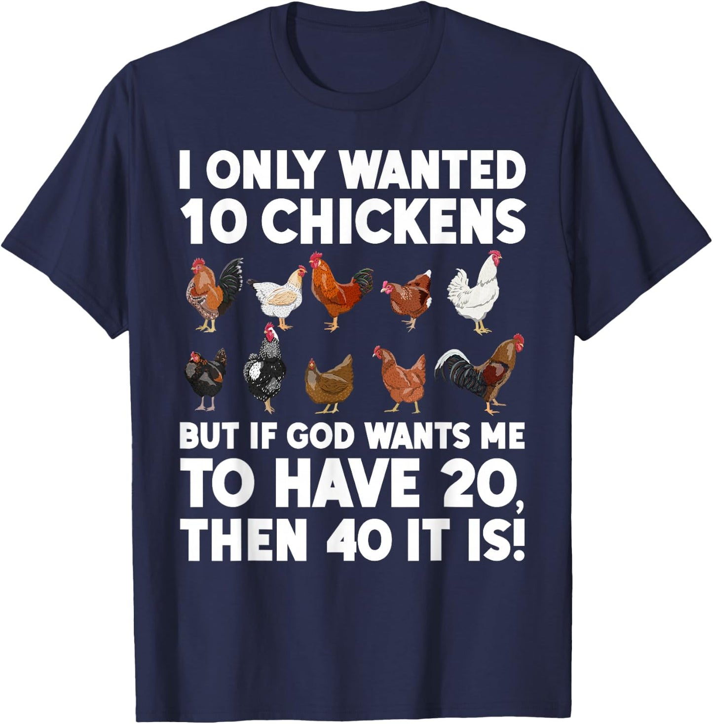 Best Chicken Art Women Poultry Themed Chicken Farmer T-Shirt - T-Shirt | Navy