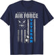 Veteran of The US Air Force USA Flag Veterans T-Shirt - T-Shirt | Navy