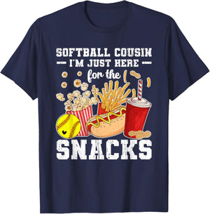 Softball Cousin Funny Cousin Of A Softball Player Cousin T-Shirt - T-Shirt | Navy