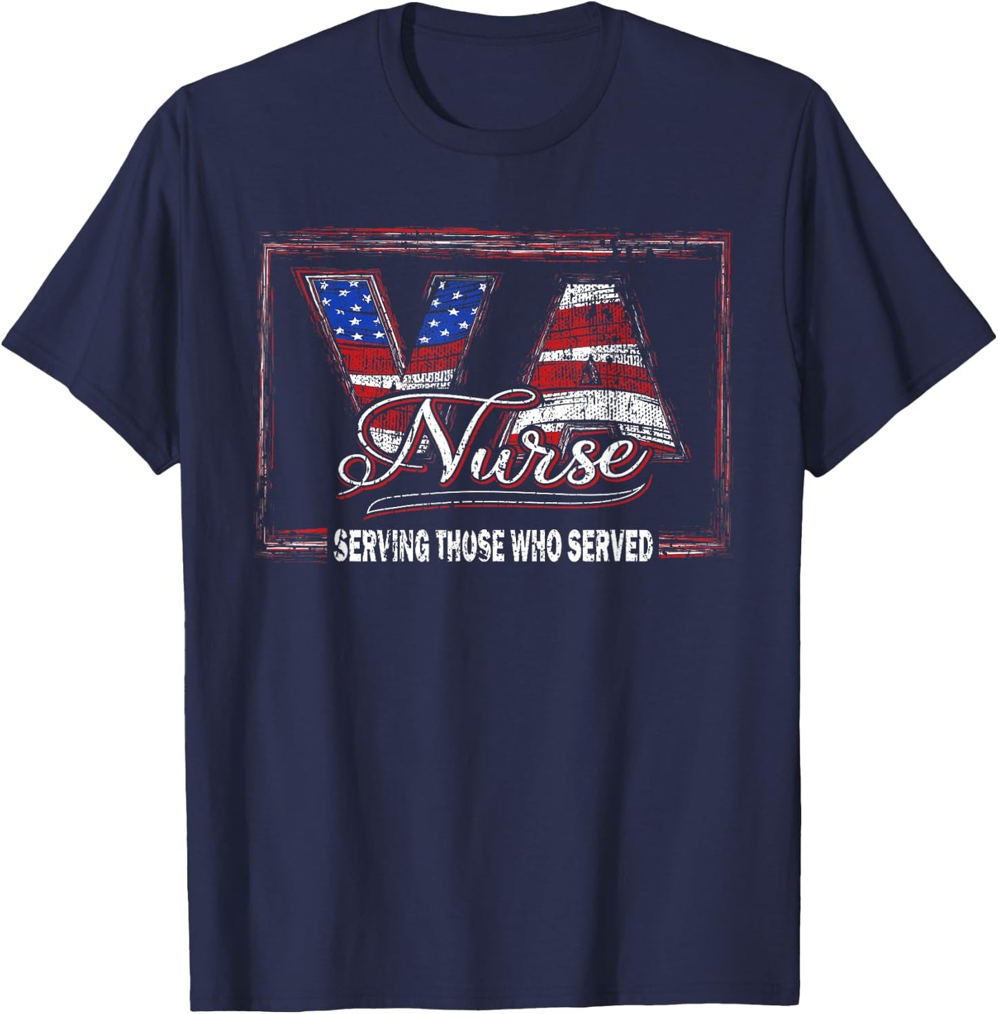 Va nurse serving those who served veteran nurse T-Shirt - T-Shirt | Navy