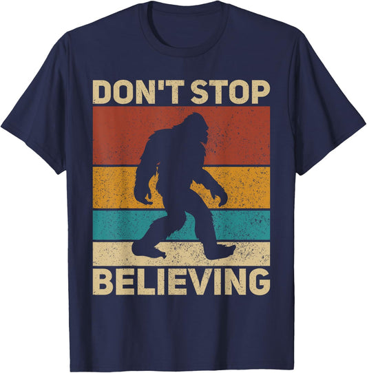 Don't Stop Believing Sasquatch Costume Big Foot Bigfoot T-Shirt - T-Shirt | Navy