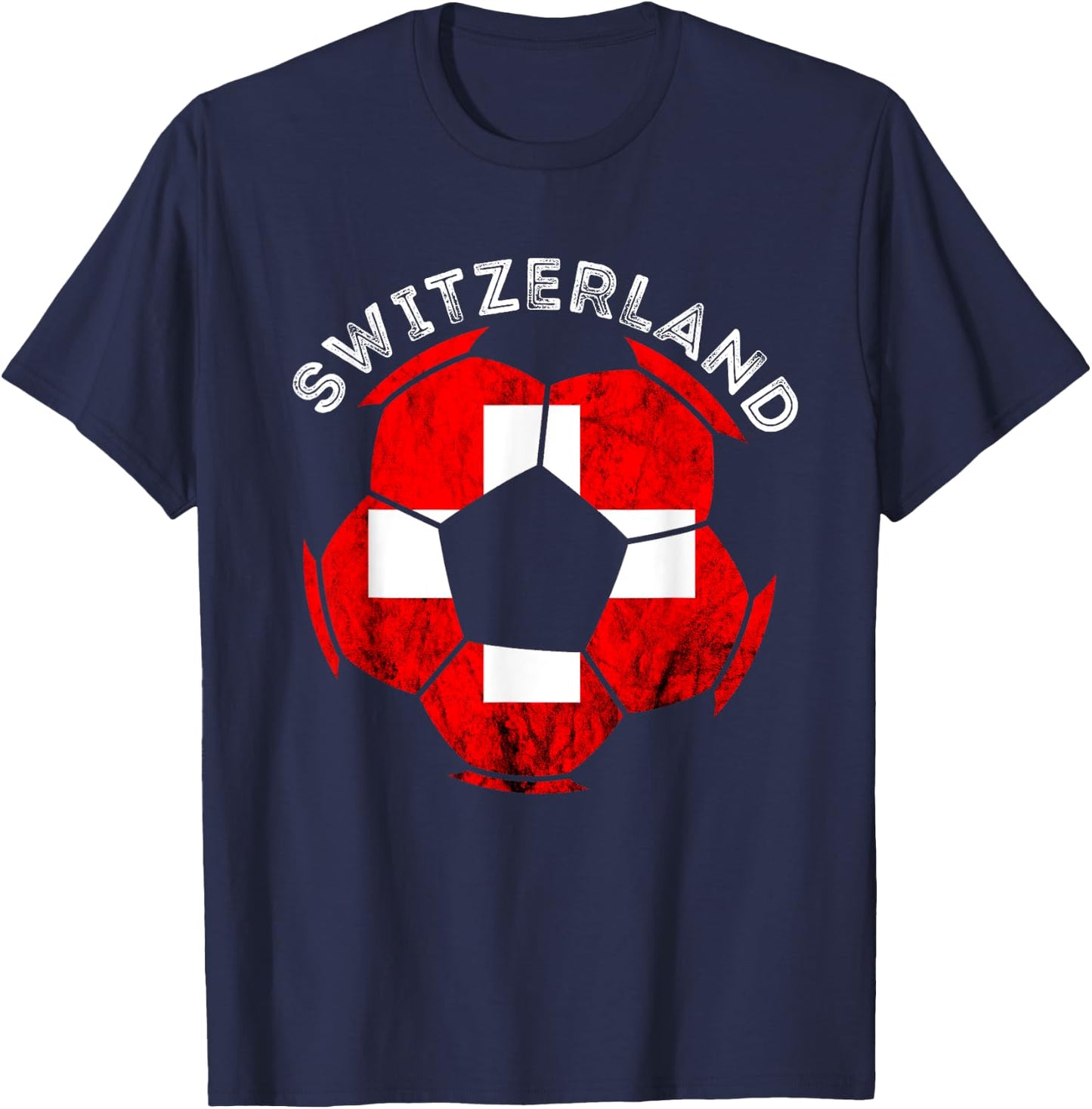 Swiss Pride Swiss Roots Switzerland Soccer Team Swiss Flag T-Shirt - T-Shirt | Navy