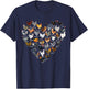 Love Chickens Heart Types of Chicken T-Shirt - T-Shirt | Navy