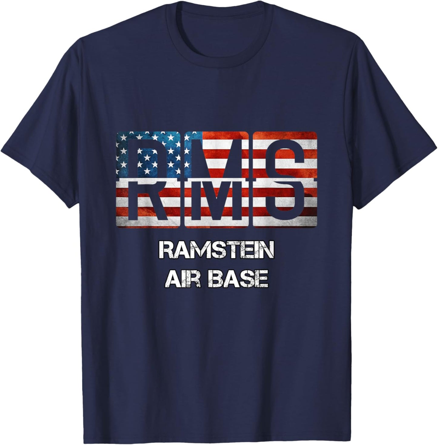Ramstein Air Base RMS IATA ICAO ETAR Aviation Gift T-Shirt - T-Shirt | Navy