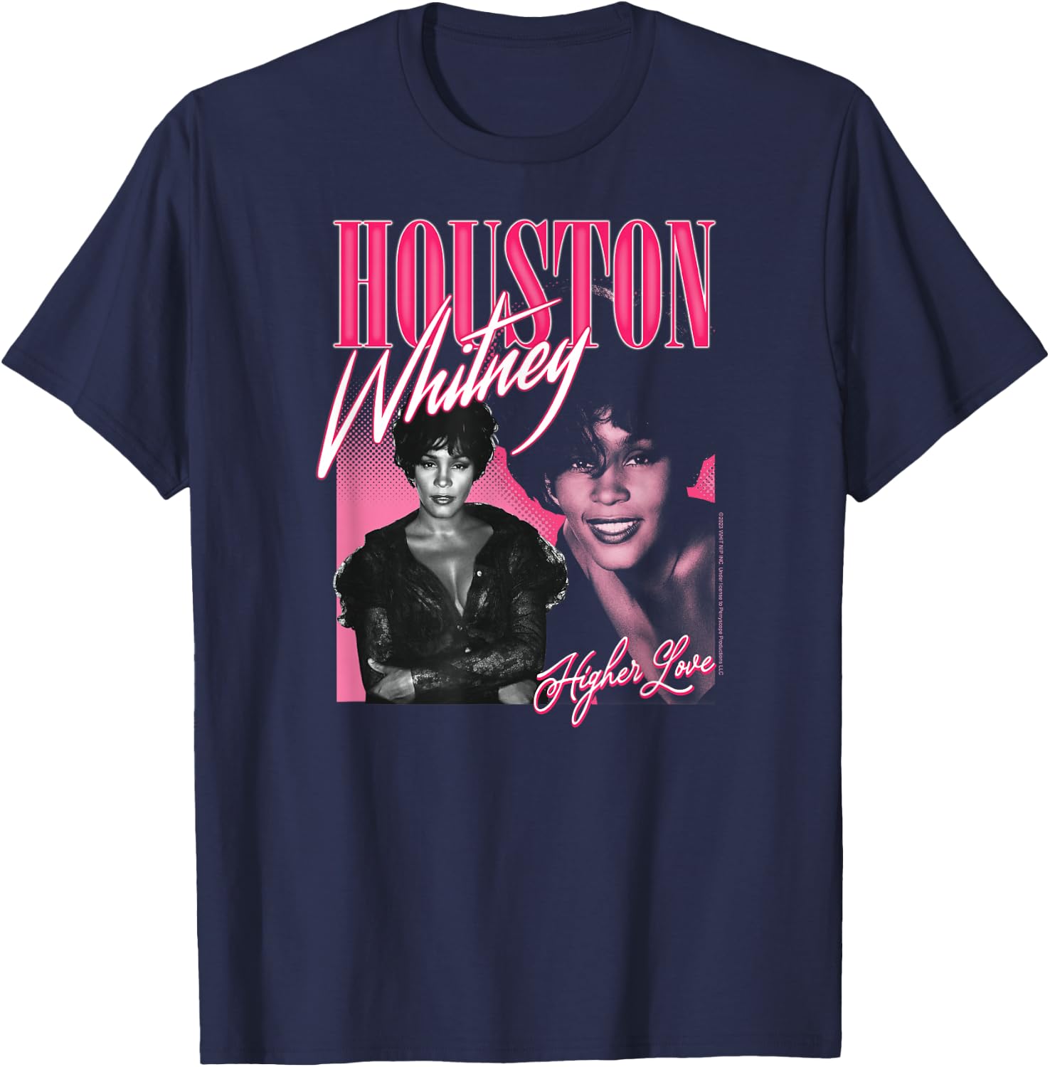 Whitney Houston - Higher Love T-Shirt - T-Shirt | Navy