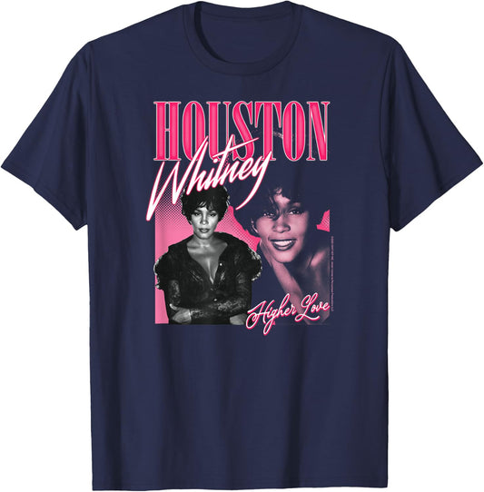 Whitney Houston - Higher Love T-Shirt - T-Shirt | Navy