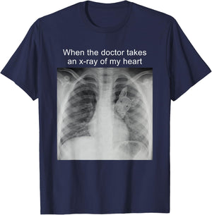 When The Doctor Takes an X-ray of My Heart Bull Terrier Mom T-Shirt - T-Shirt | Navy