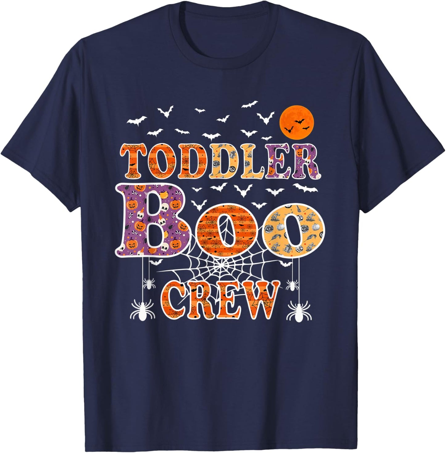 Toddler Boo Crew Funny Halloween Daycare Teacher Kids T-Shirt - T-Shirt | Navy