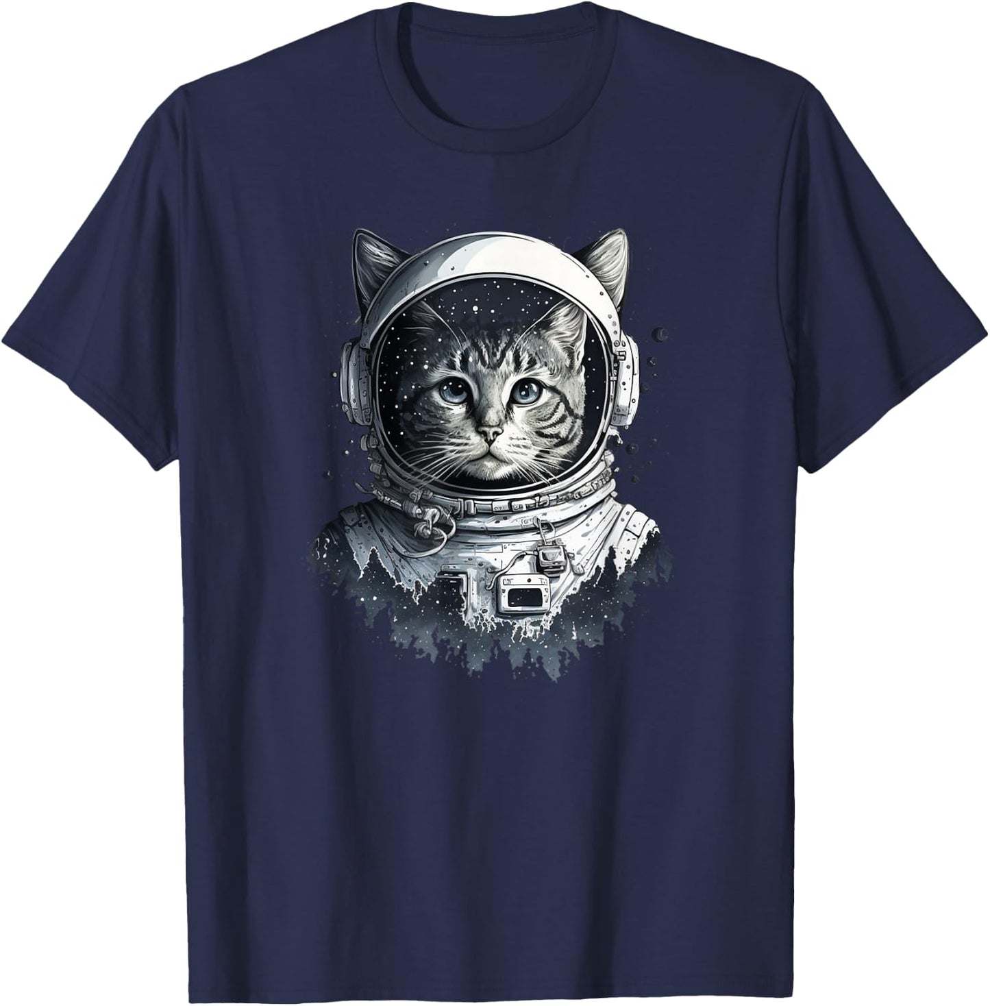 Space Astronaut Cat - Space Cat T-Shirt - T-Shirt | Navy