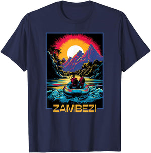 Zambezi River Rafting, Unleash Your Adventure Spirit and Fun T-Shirt - T-Shirt | Navy