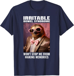 IBS Warrior Tummy Ache Funny Irritable Bowel Syndrome T-Shirt - T-Shirt | Navy