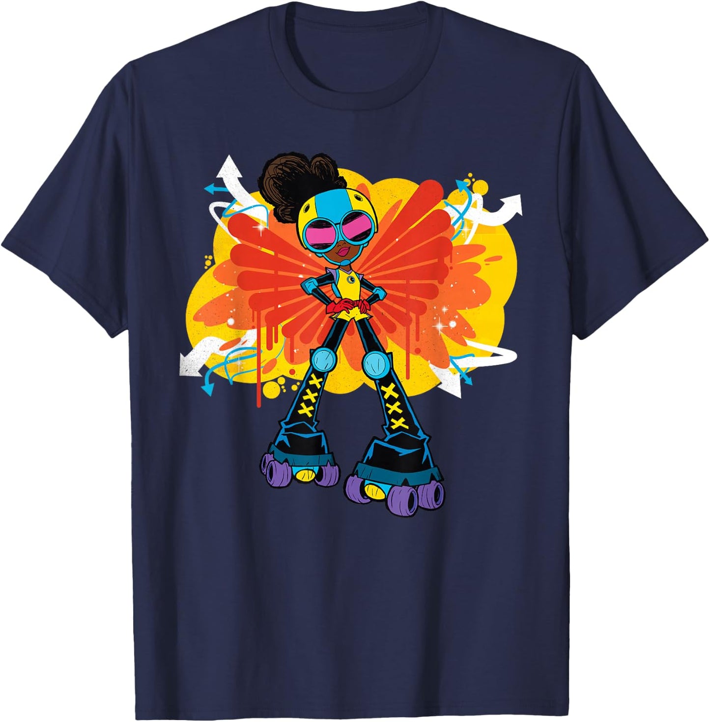 Marvel Moon Girl and Devil Dinosaur Wings of Super Power T-Shirt - T-Shirt | Navy